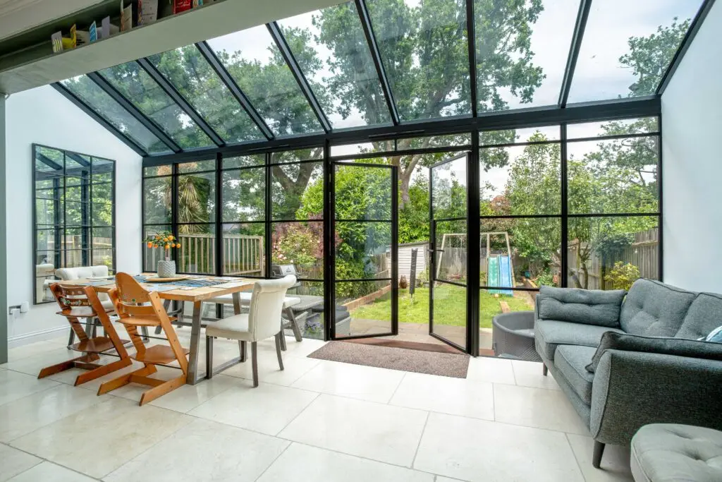 YES Steel Look black aluminium external window and doors, steel alternative system